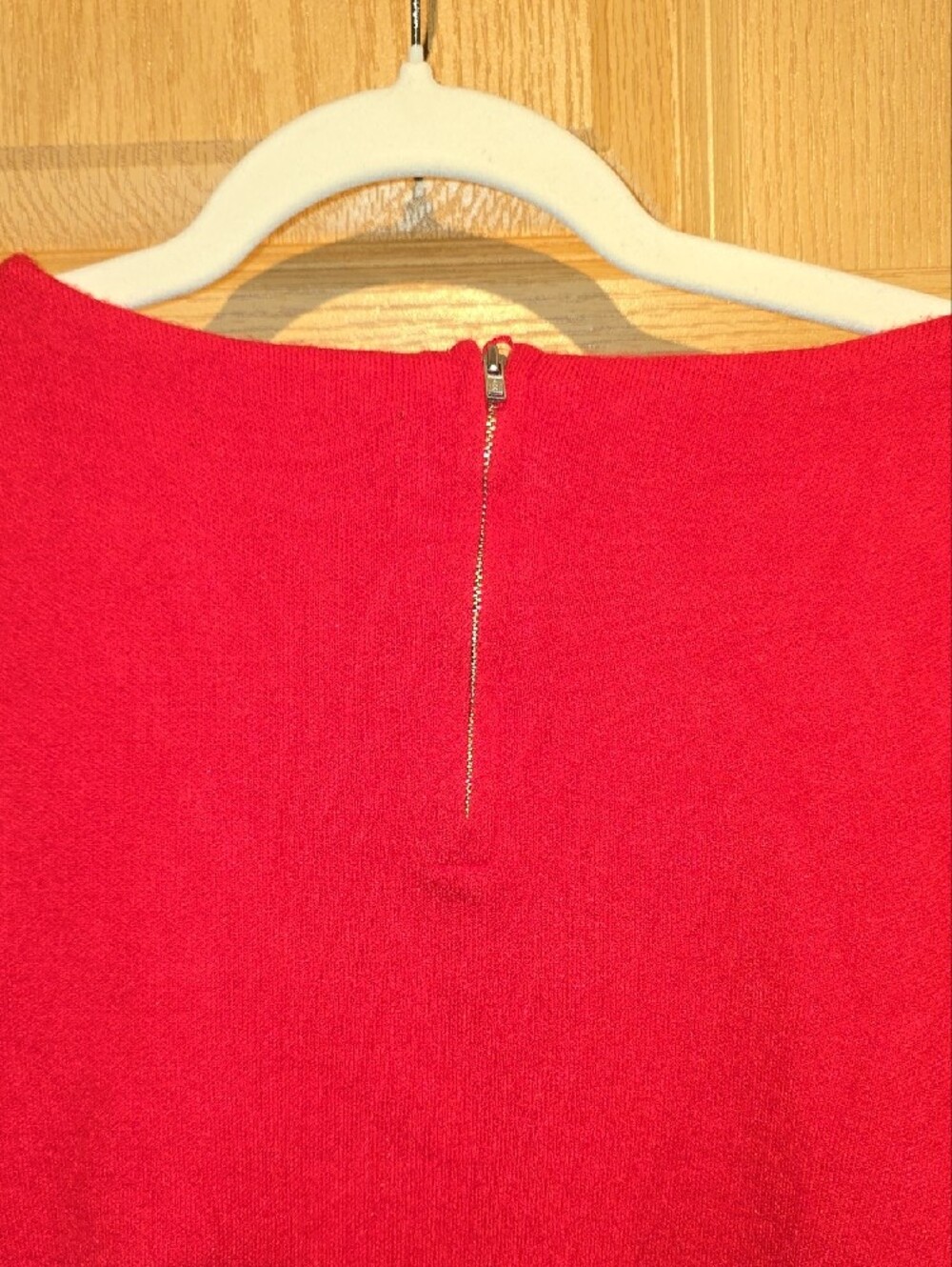 Tahari Bold Red Boatneck Knit Sweatshirt - Picture 5 of 5